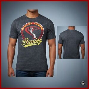 Shelby Cobra Racing T-Shirt‎ Men's Graphic Tee Classic Car Automotive Logo